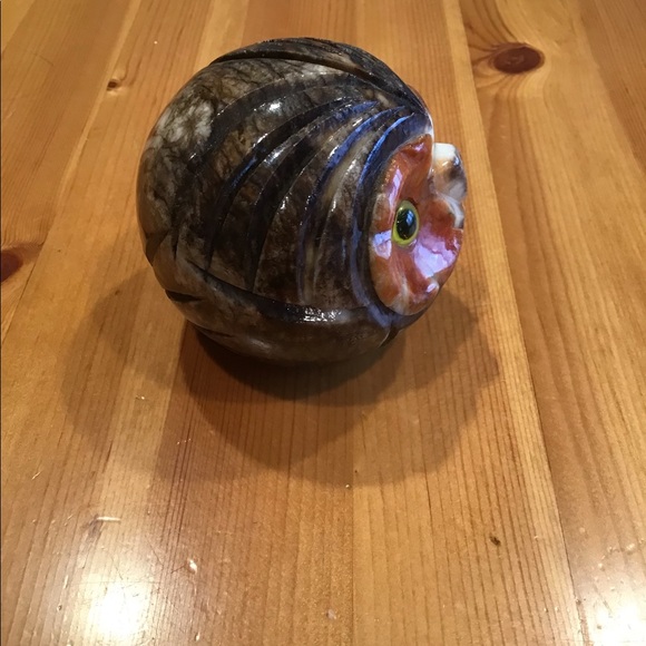 VINTAGE ALABASTER OWL MCM PAPERWEIGHT FIGURE-ITALY - Picture 2 of 11